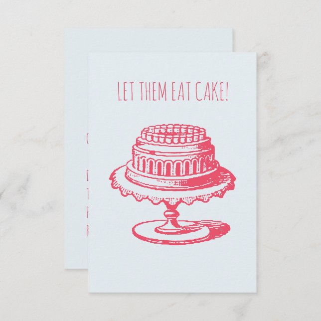 Let Them Eat Cake Birthday Party Invitations (Front/Back)