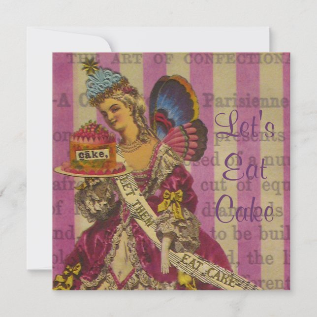 Let Them Eat Cake ~ Invitations (Front)