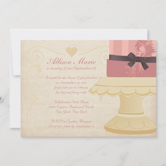 Let Them Eat Cake Invitations (Front)