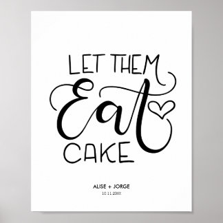 Let them eat cake - lettered - Personalised Poster