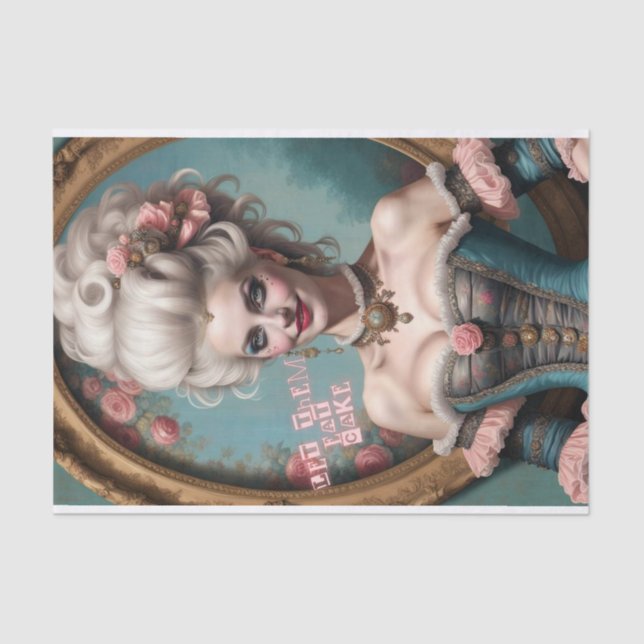 Let Them Eat Cake Marie Antoinette Decoupage Paper (Front)