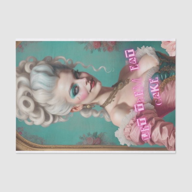 Let Them Eat Cake Marie Antoinette Decoupage Paper (Front)