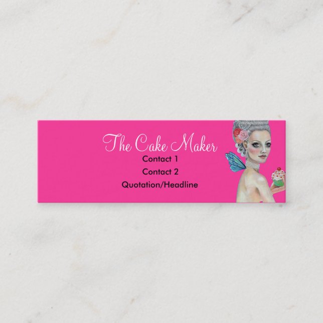 Let them eat cake mini business card (Front)