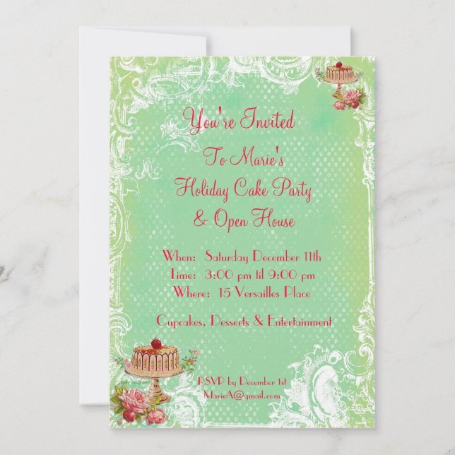 Let Them Eat Cake  Party Invitation (Front)