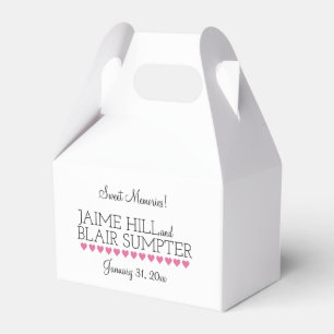 Let Them Eat Cake Reception Cake Favour Box Pink