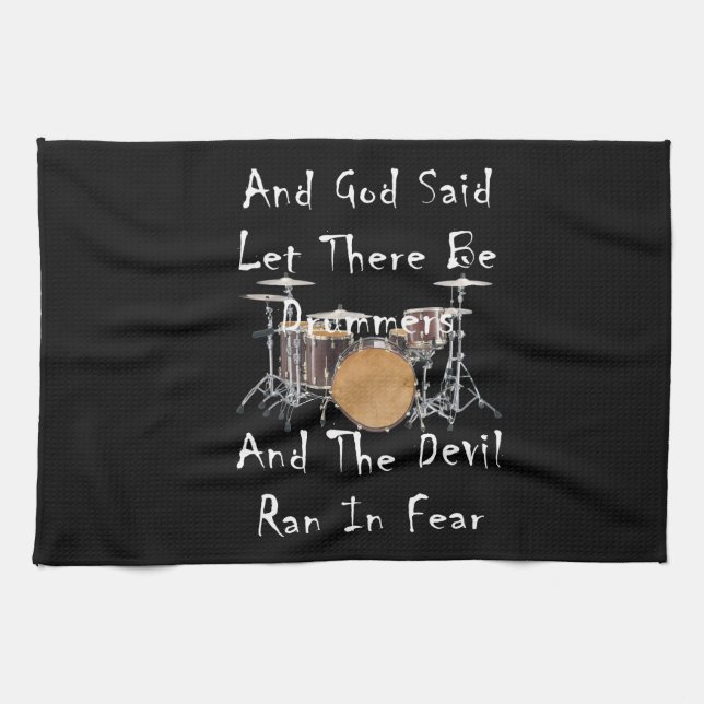 Let there Be Drummers Tea Towel (Horizontal)
