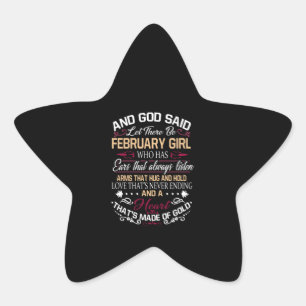 Let There Be February Girl Who Has Ears That Alway Star Sticker