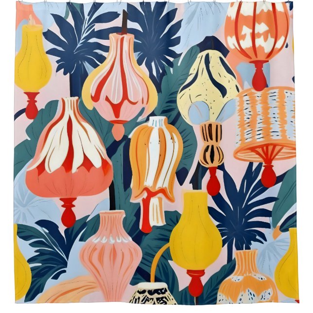 Let There Be Lamps Shower Curtain (Front)