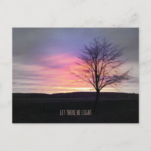 Let there be light bible verse postcard