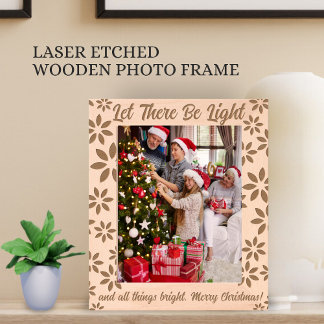 Let There Be Light, Christmas Holidays Photo Etched Frames