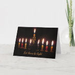 Let there be light menorah Hanukkah card<br><div class="desc">Let there be light menorah Hanukkah card</div>