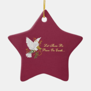 let there be peace on earth ceramic tree decoration