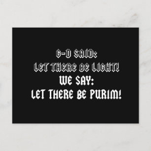 LET THERE BE PURIM POSTCARD