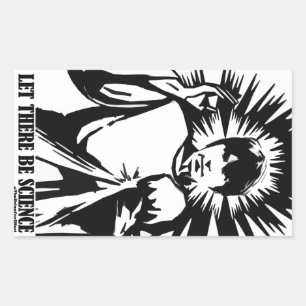 Let there be science rectangular sticker