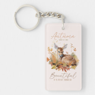 Let Things Go Autumn Key Ring