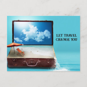 LET TRAVEL CHANGE YOU TRAVEL FANTASY DESIGN  POSTCARD