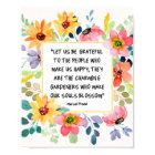 Let Us Be Grateful To The People Floral