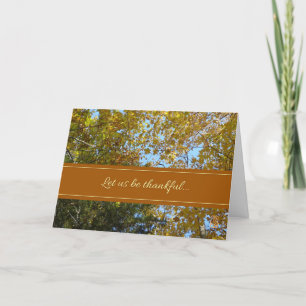 “Let us be thankful” Thanksgiving Card