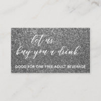 Let Us Buy You a Drink, Silver Glitter Vouchers