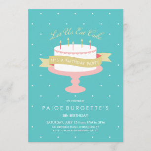 Let Us Eat Cake Birthday Invitation