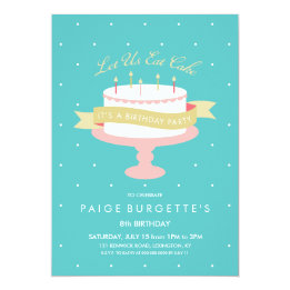 Let Us Eat Cake Birthday Invitation