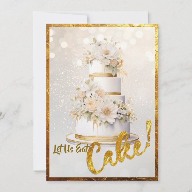 Let Us Eat Cake! Invitation (Front)