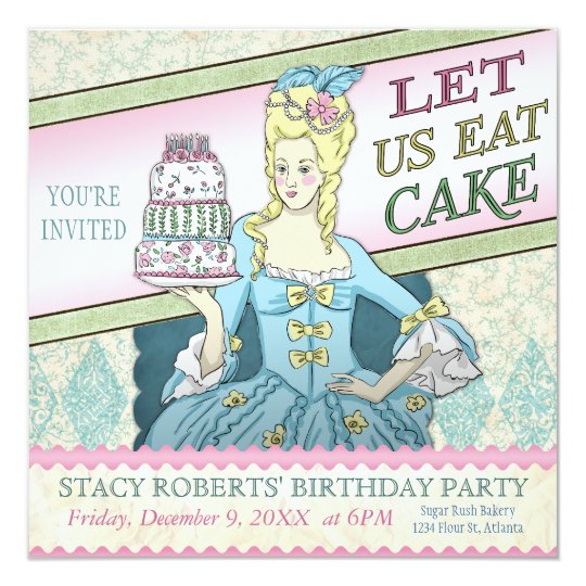 Let Us Eat Cake Party Invitations