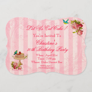 Let Us Eat Cake Party Invitations