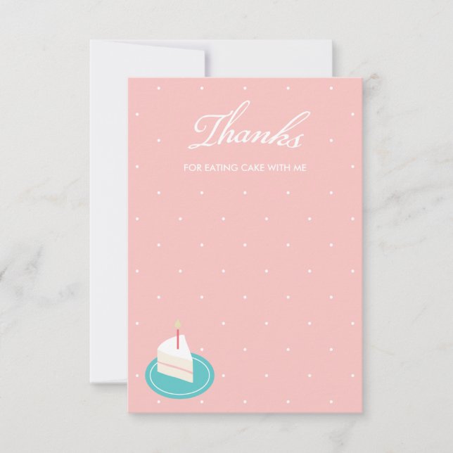 Let Us Eat Cake Thank You Note Invitation (Front)