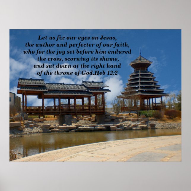 Let us fix our eyes on Jesus Poster (Front)