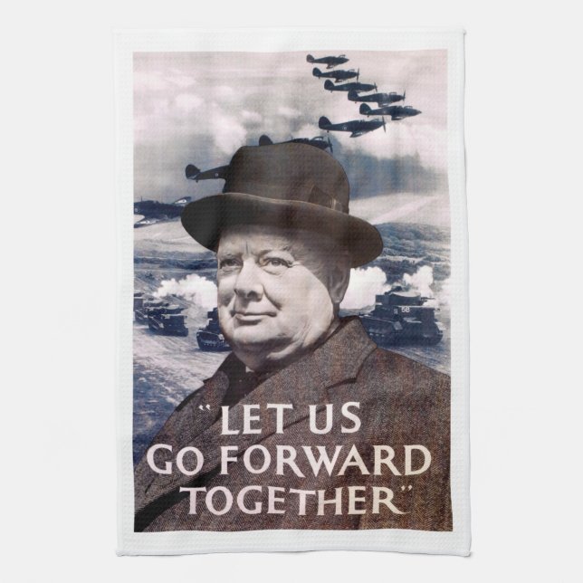 Let Us Go Forward Together Tea Towel (Vertical)