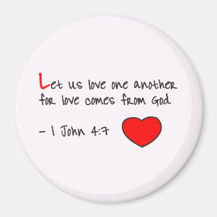 Let us love one another magnet