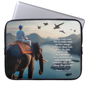 Let Us Make Man in Our image, God & Creation Verse Laptop Sleeve