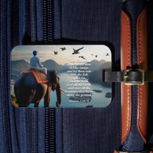 Let Us Make Man in Our image, God & Creation Verse Luggage Tag