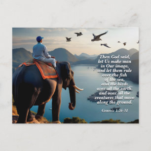 Let Us Make Man in Our image, God & Creation Verse Postcard