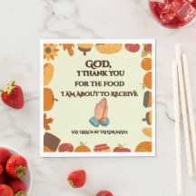 LET US PRAY, SAY GRACE Thanksgiving Fall Party
