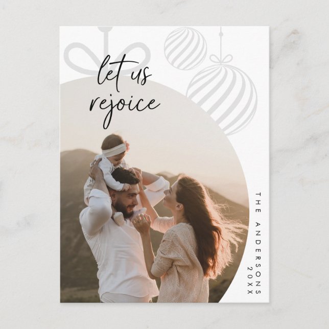 Let us rejoice, Family Photo, Season Greeting Postcard (Front)