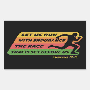 Let Us Run with Endurance The Race Set Sticker