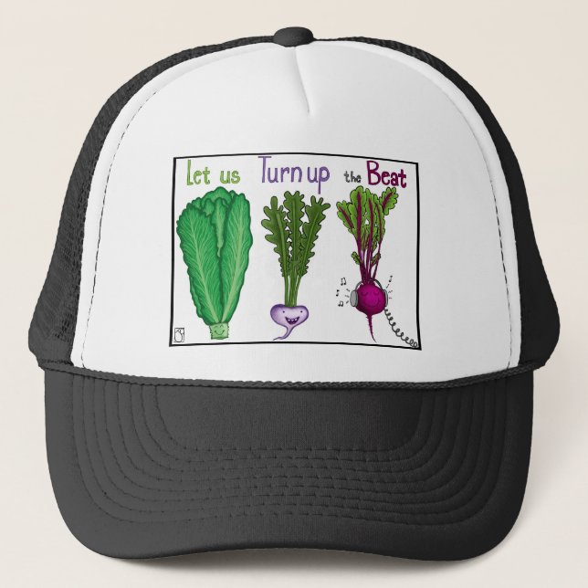 Let Us Turn Up the Beat Trucker Hat (Front)