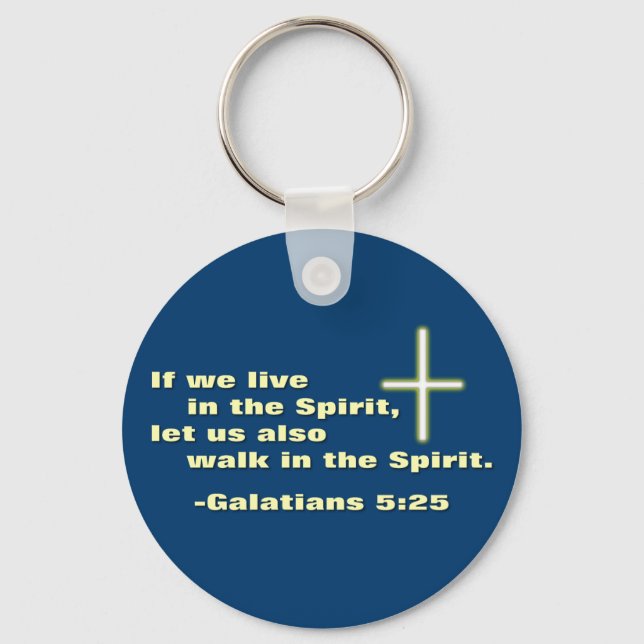 Let Us Walk in the Spirit Key Ring (Front)