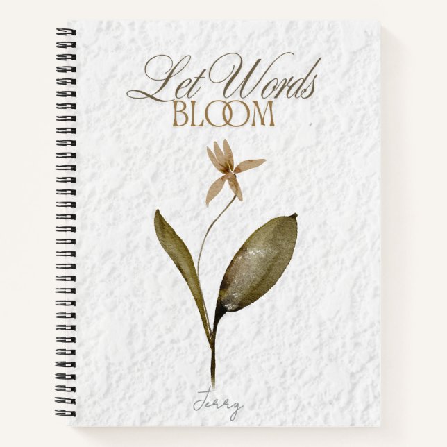 Let Words Bloom – Pressed Flower Journal for Write (Front)