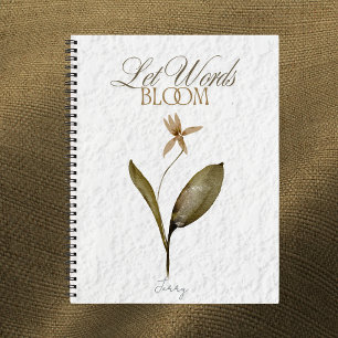 Let Words Bloom Pressed Flower Journal for Writers