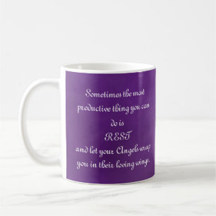 Let Your Angels Wrap You... Comfort Quote Coffee Mug