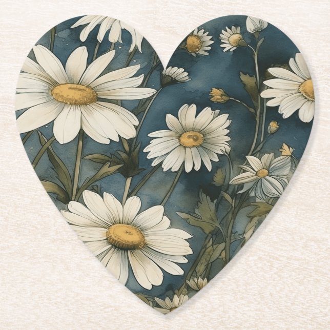  Let your creativity blossom with a daisy design Paper Coaster (Front)