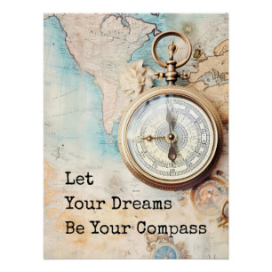 Let Your Dreams Be Your Compass Poster
