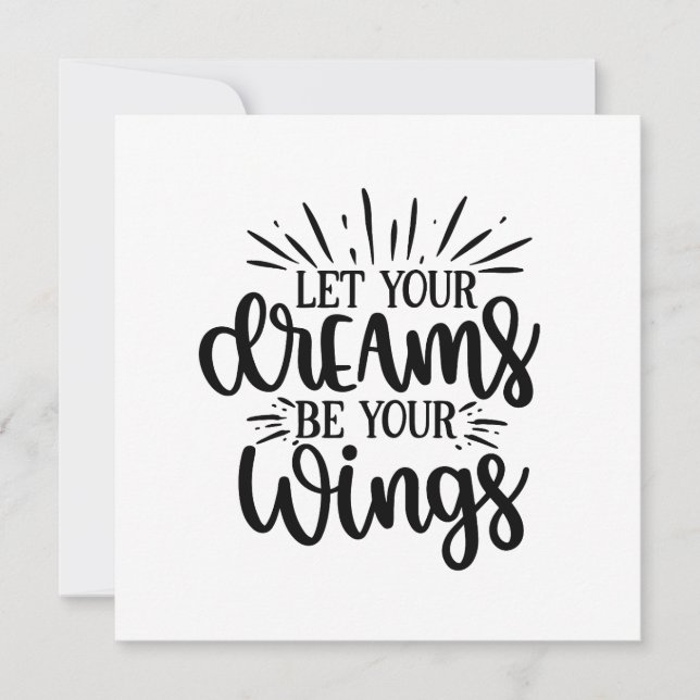 let your dreams be your wings inspiration card (Front)