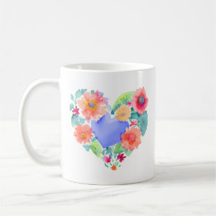 Let Your Dreams Bloom   Floral Wreath Coffee Mug