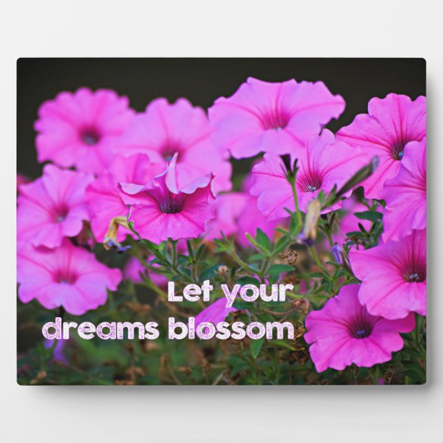 Let Your Dreams Blossom Plaque (Front)