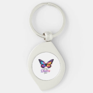 Let Your Dreams Soar – Colourful Butterfly Key Ring