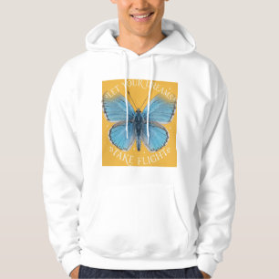 Let Your Dreams Take Flight Blue Butterfly Hoodie
